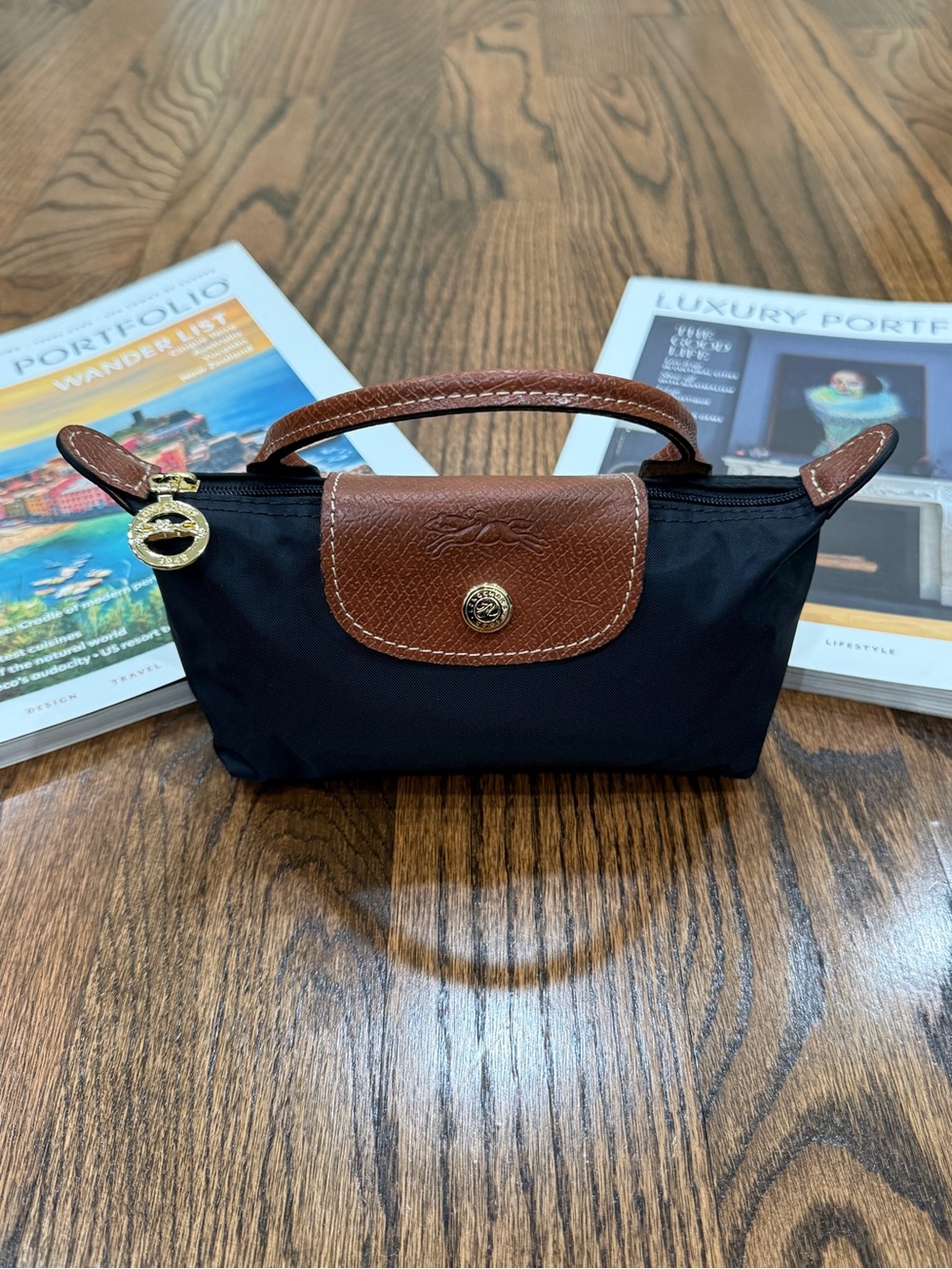 LONGCHAMP LE PLIAGE ORIGINAL POUCH WITH HANDLE - Picture 2 of 5